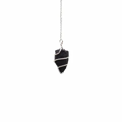 Raw Gemstone Pendulum - Nero Agate — foto 1