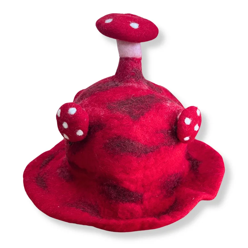 Felted Mushroom Hat Rush To The Head Red — foto 2
