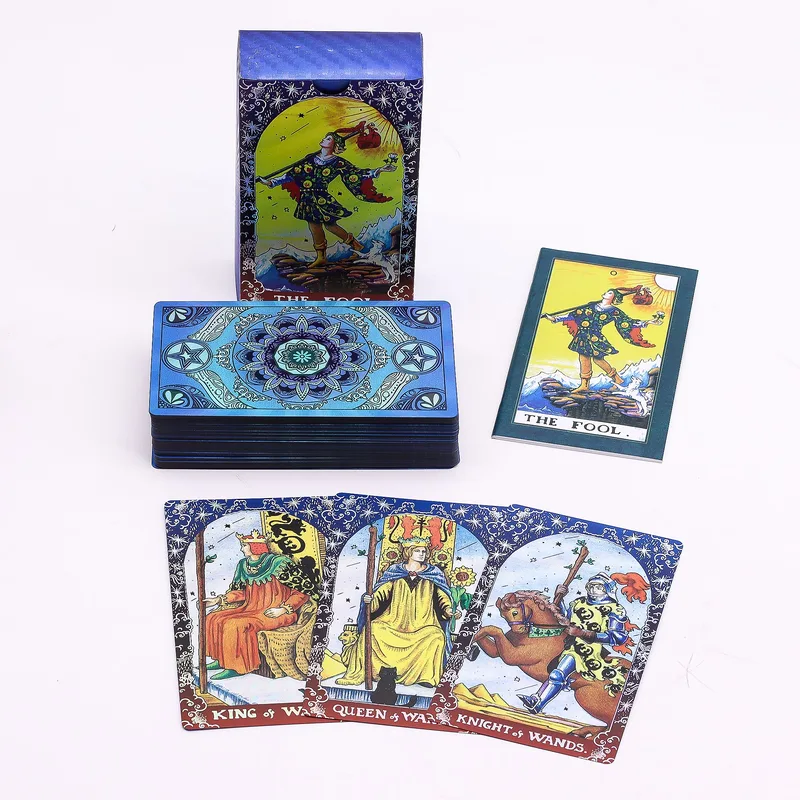 Blu Foil Tarot Card Set Mandala with booklet — foto 1