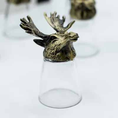 Gift Set of 12 Bottom Up Shot Glasses (25ml) - Forest & Mystical Creatures - Antique Bronze — foto 4