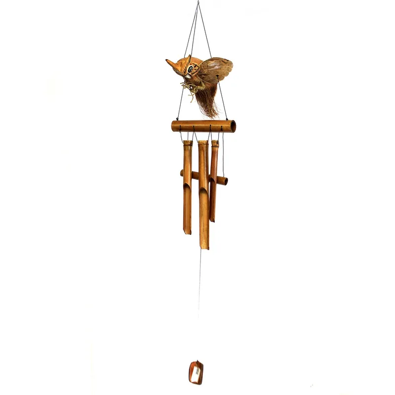 1x Coconut Owl Windchimes — foto 2