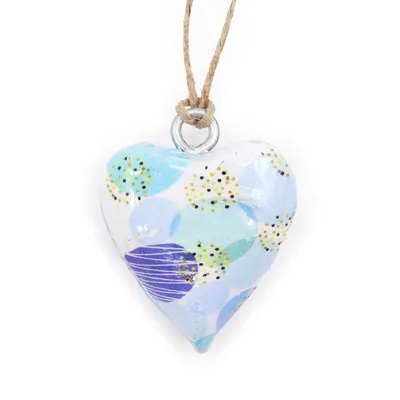Small Decor Legno Heart - Blu Abstract