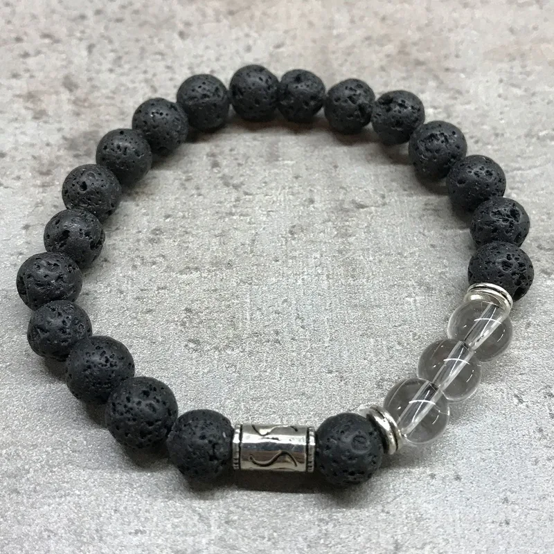 Bracciale di Pietra Vulcanica - Quarzo Roccia Tribale — foto 1
