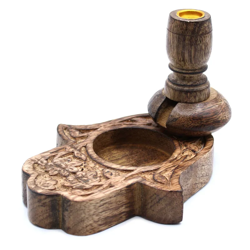 Sm Mango Legno Backflow Bruciatore Hamsa