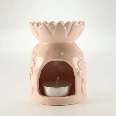 Ceramic Sunflower Olio Bruciatore - Pastel Pink — foto 3