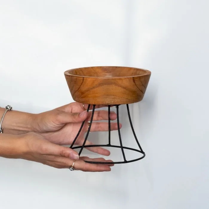 Set of 3 Elevated Teak Bowls — foto 3