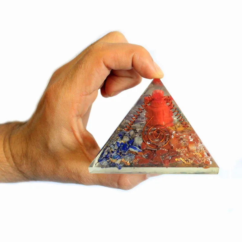 Lrg Orgonite Pyramid 70mm Ganesh — foto 1