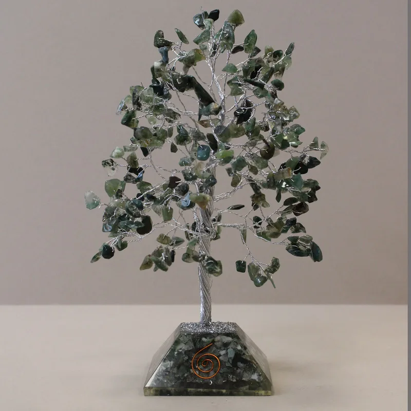 Gemstone Albero with Organite Base 320 Stone Moss Agate — foto 3