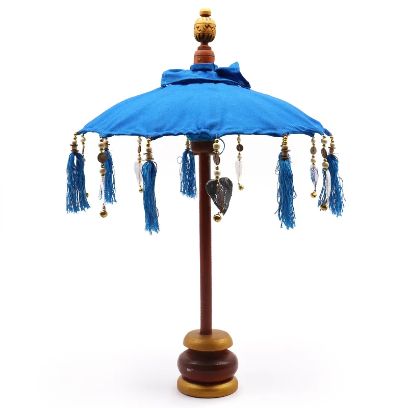 Bali Home Decor Parasol Cotton Turquoise 40cm