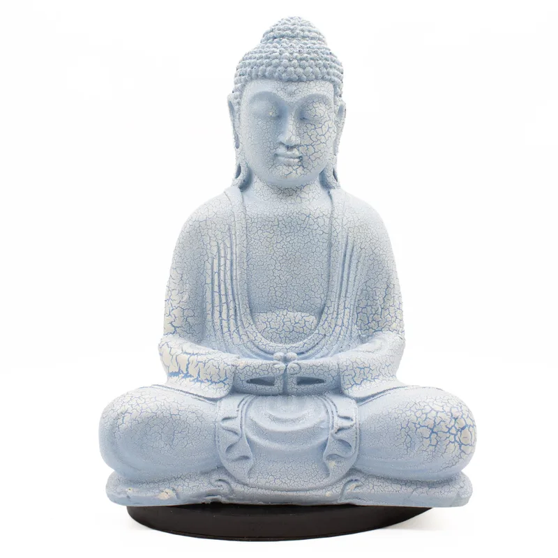 Meditation Buddha Lamp Sky Blu Oval Stand — foto 1
