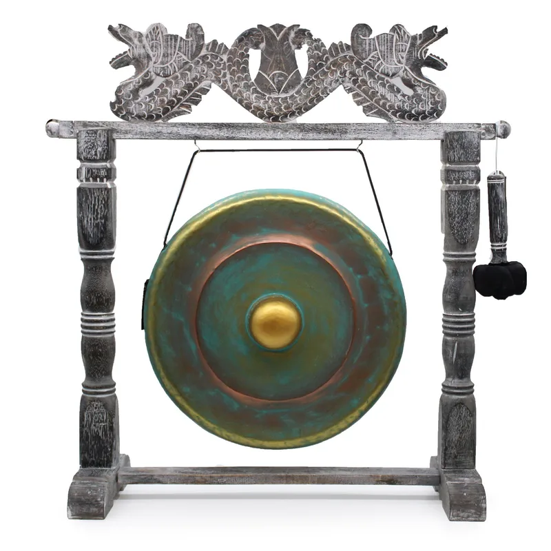 Medium Gong in Stand 50cm Greenwash — foto 2