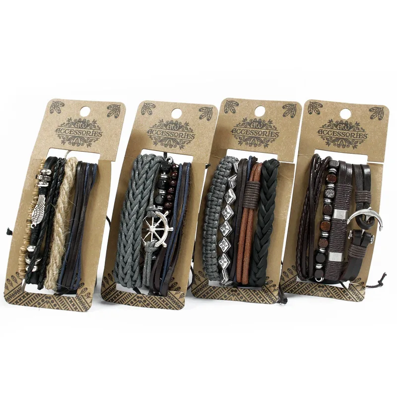 Mens Bracelet Sets - Metal & Leather (asst) — foto 5