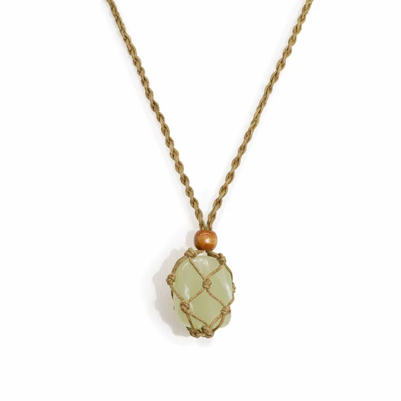 Crystal Gemstone Necklace Cord 45cm/18inch - Sand — foto 4