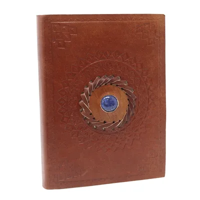 Leather Lapis Notebook 17x12 cm