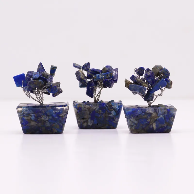 Mini Gemstone Trees On Orgonite Base - Sodalite (15 stones) — foto 4