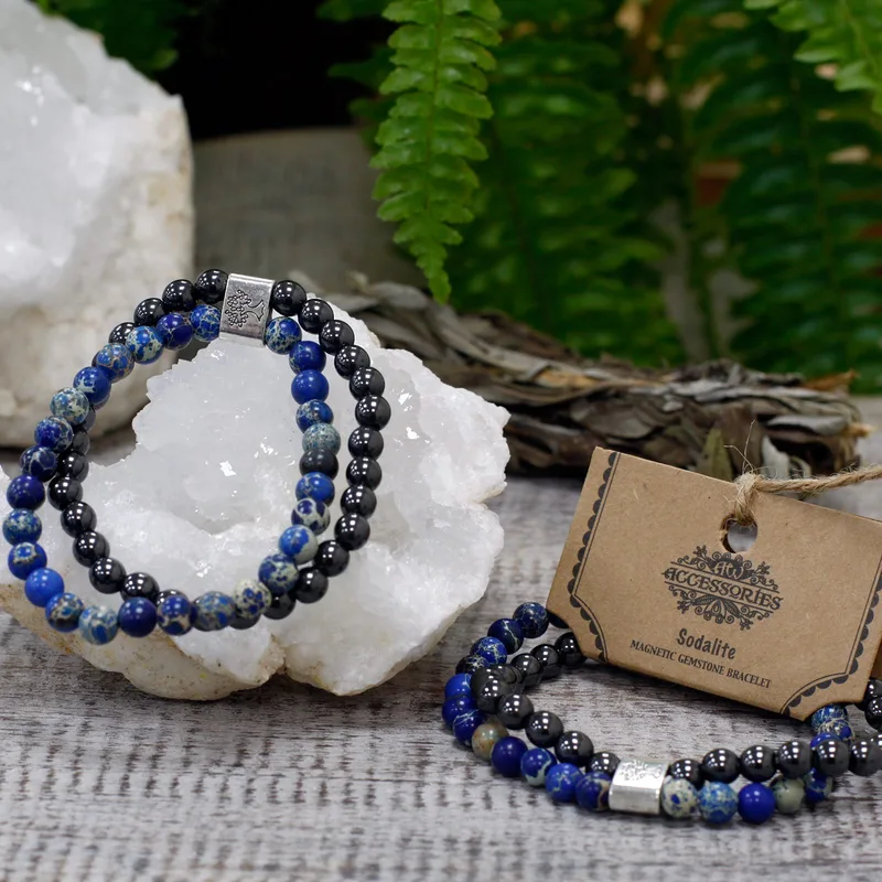 Bracciale con Pietra Naturale Magnetica - Sodalite — foto 3