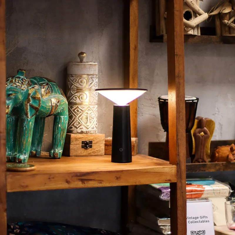 Touch Lamp Nero Mushroom adjustable pattern light USB Rechargable — foto 3