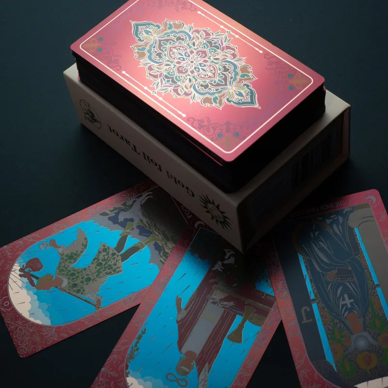 Pink Scatola Ruby Foil Tarot Card Gift Scatola Set with booklet — foto 2