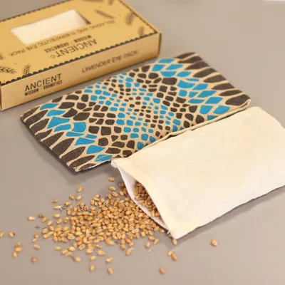 Lavanda Naturale Cotton and Juco Eye Pillow in Gift Scatola Blu Viper