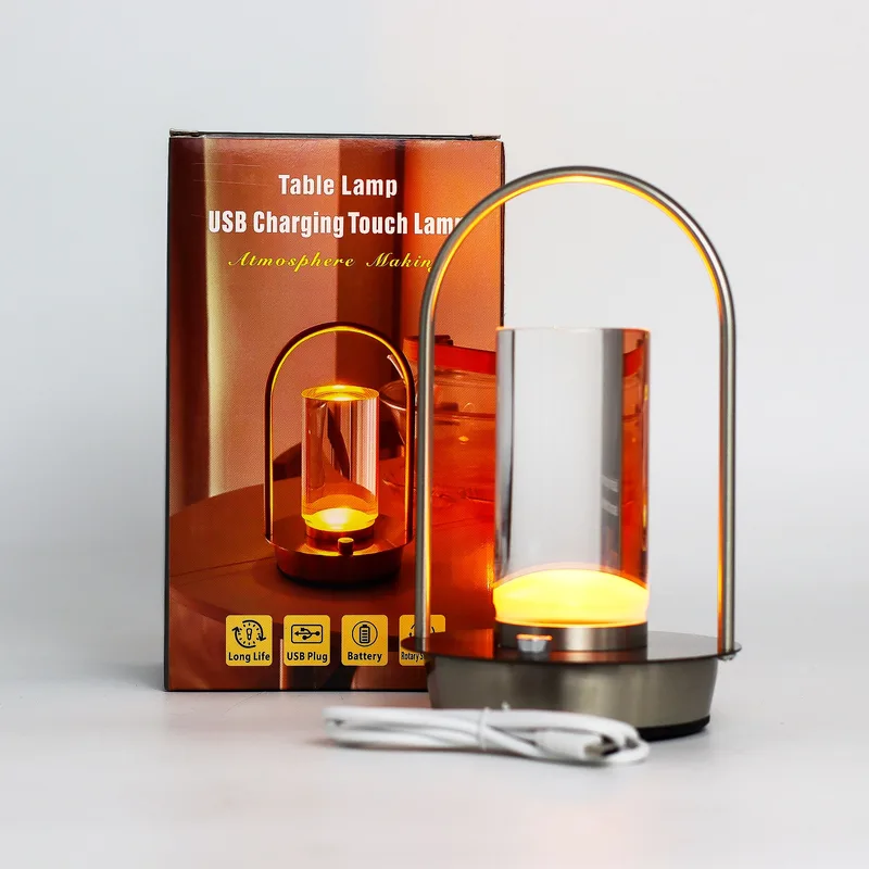 Touch Lamp Crystal Lantern USB Rechargable
