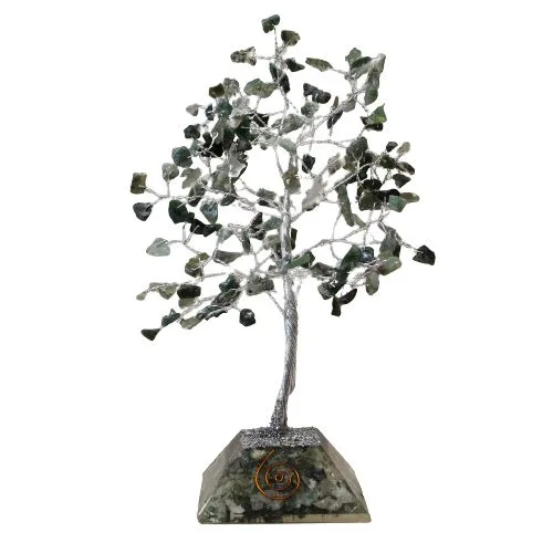 Gemstone Albero with Organite Base 160 Stone Moss Agate