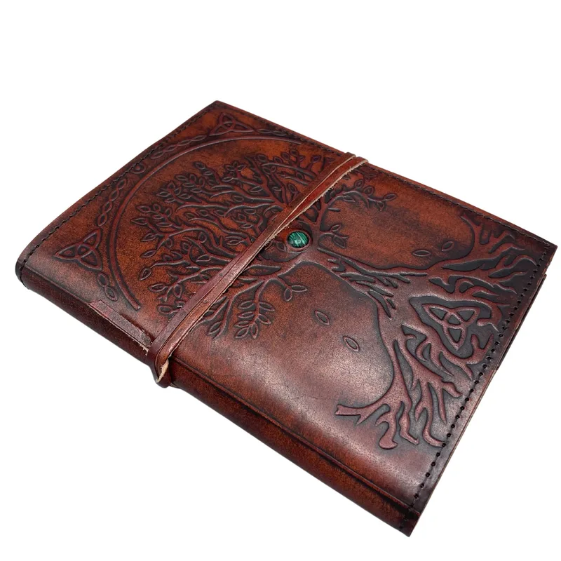 Quaderno in Pelle "Albero della Vita" Piccolo Modello – 18x13x2 cm