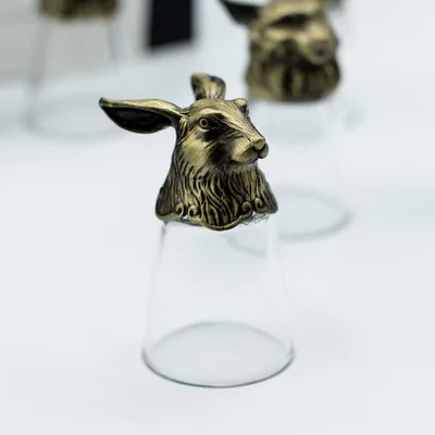 Gift Set of 12 Bottom Up Shot Glasses (25ml) - Forest & Mystical Creatures - Antique Bronze — foto 5
