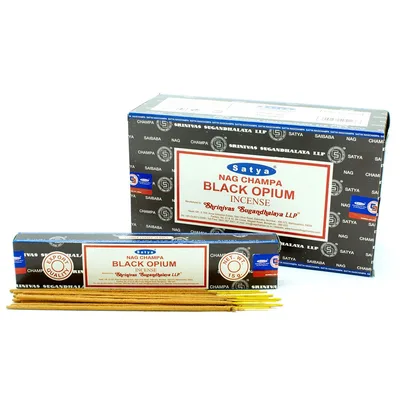 Satya Incenso Sticks 15g - Nero Opium — foto 2