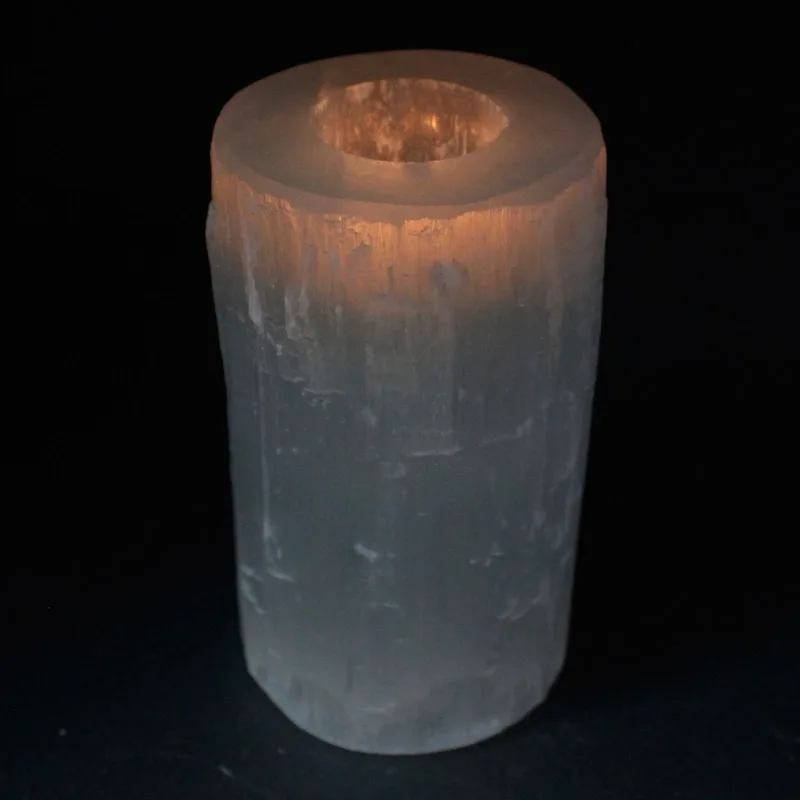 Selenite Cylinder Candela Porta 15 cm — foto 2