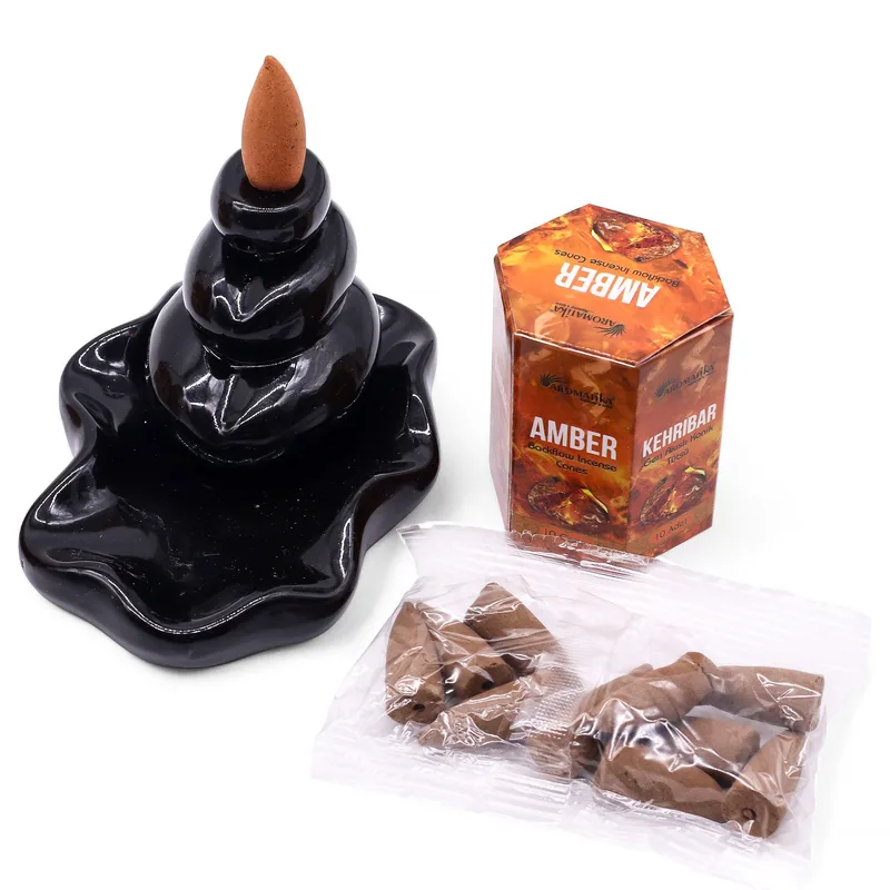 Pacchetto incenso backflow masala – Ambra (10 pezzi) — foto 4