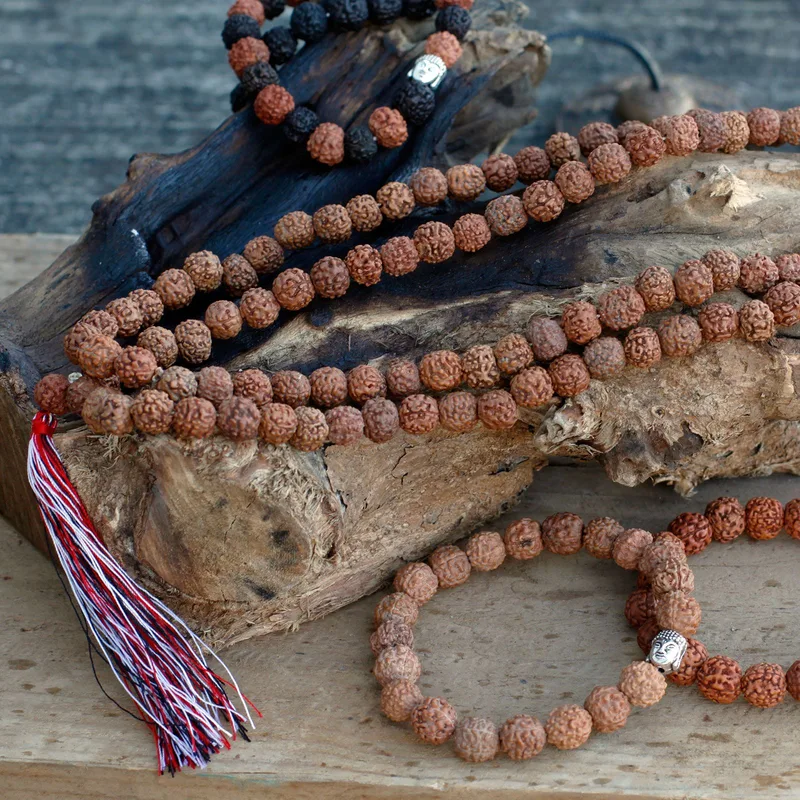 108 Rudraksha Mala - Naturale — foto 4