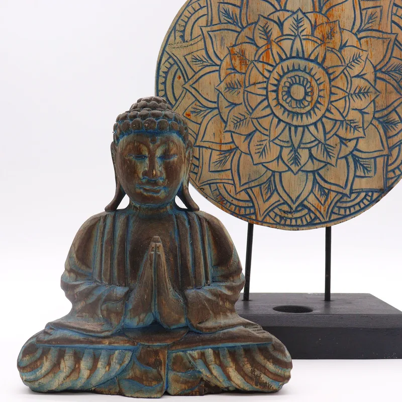 Buddha Feng Shui Set Fiore Mandala Blu — foto 1