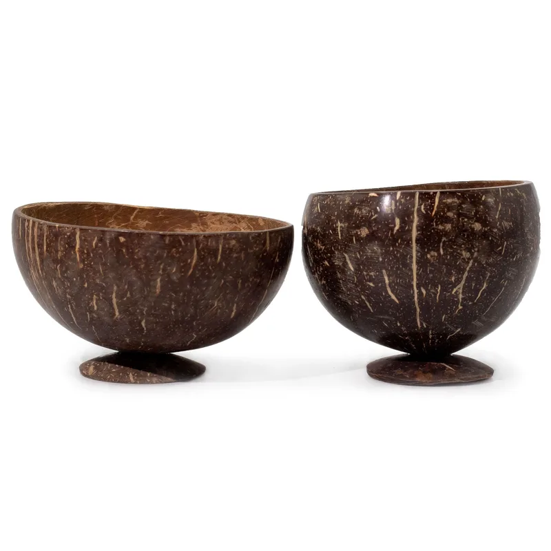 Medium Naturale Coconut Bowl on Stand — foto 2