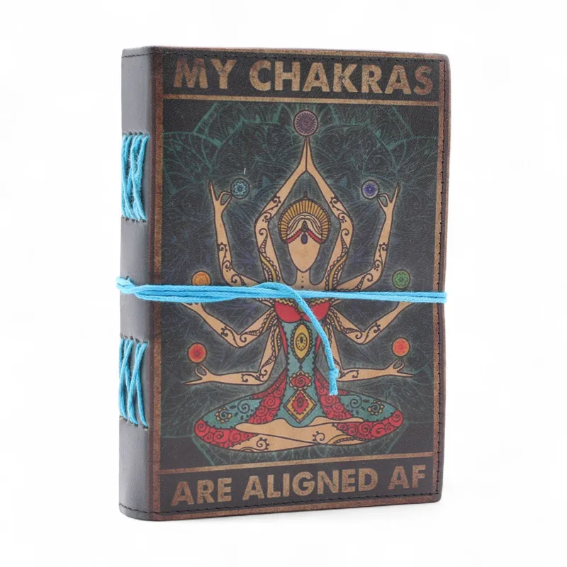 Leather Printed Notebook – My Chakras Are Aligned AF 17.8×12.7 cm — foto 6