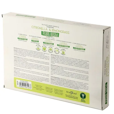 Plant Based Incenso Sticks Citronella & Lemongrass — foto 1