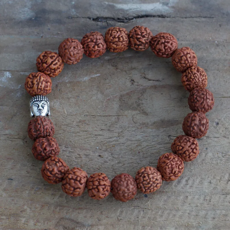 Rudraksha Buddah Bangle Mala - Naturale — foto 1