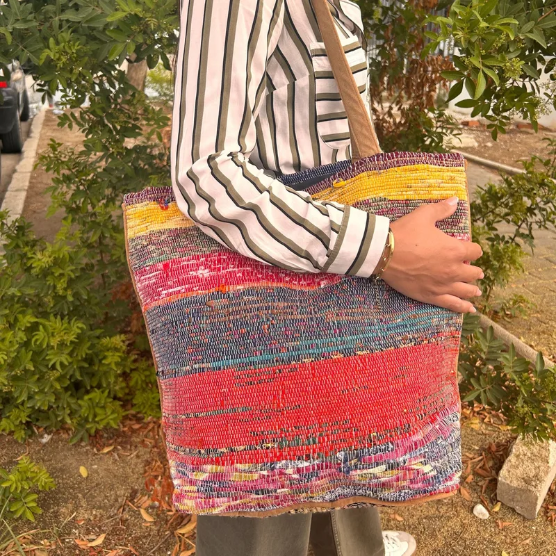 Recycled Big Rug Bag Shades of Pink