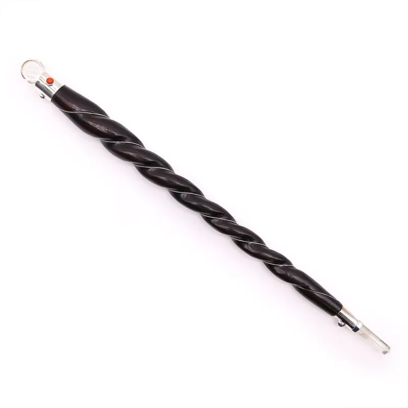 Extra Large Twisted Legno and Rock Quartz Wand