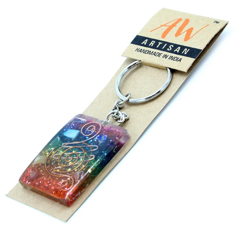 Orgonite Power Keyring Home Protect Copper and Chakra