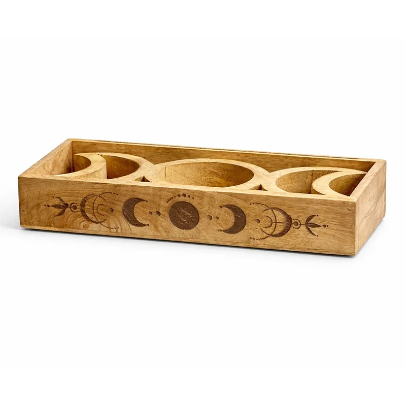 Moon Phase Tarot Tray with Card Porta