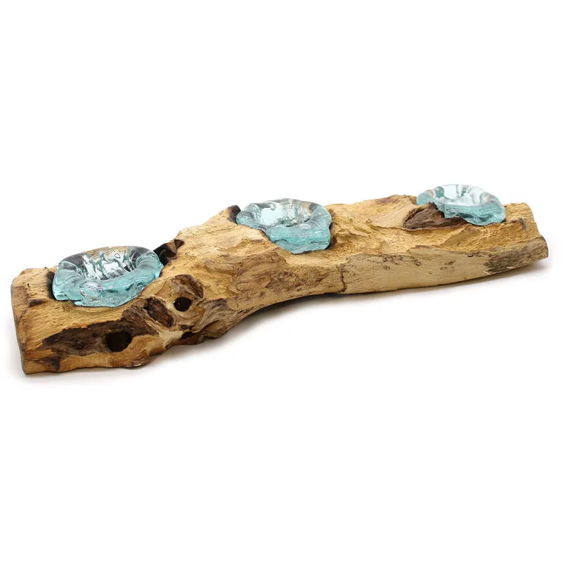Molton Glass Flat Triple Candela Porta on Legno — foto 4