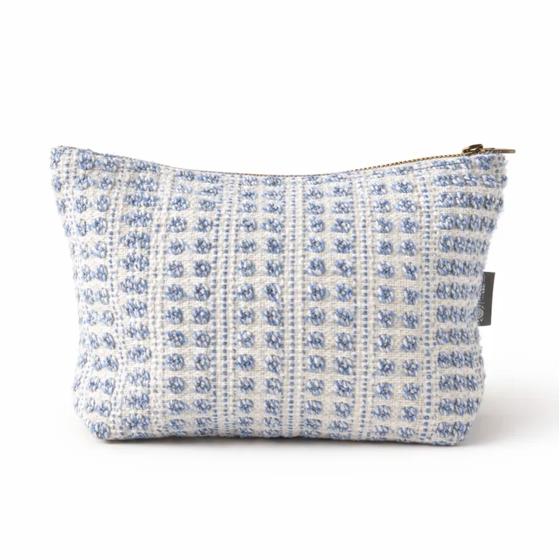 Nomad Sari Indian Jacquard Toiletry Bag Indigo Echo