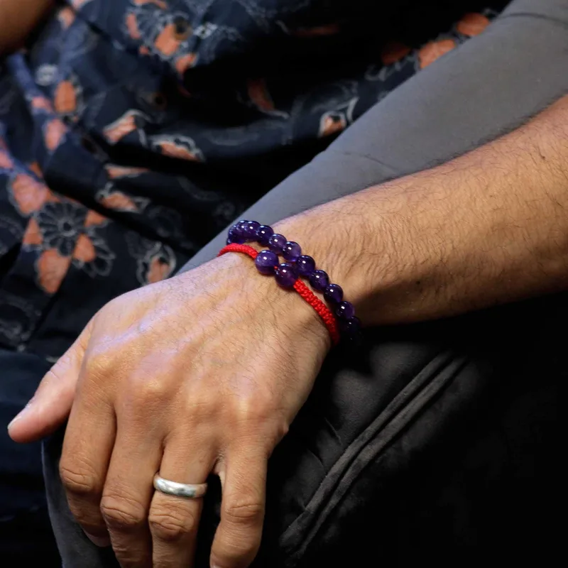 Gemstone Double Power Bracelets- Amythist — foto 1