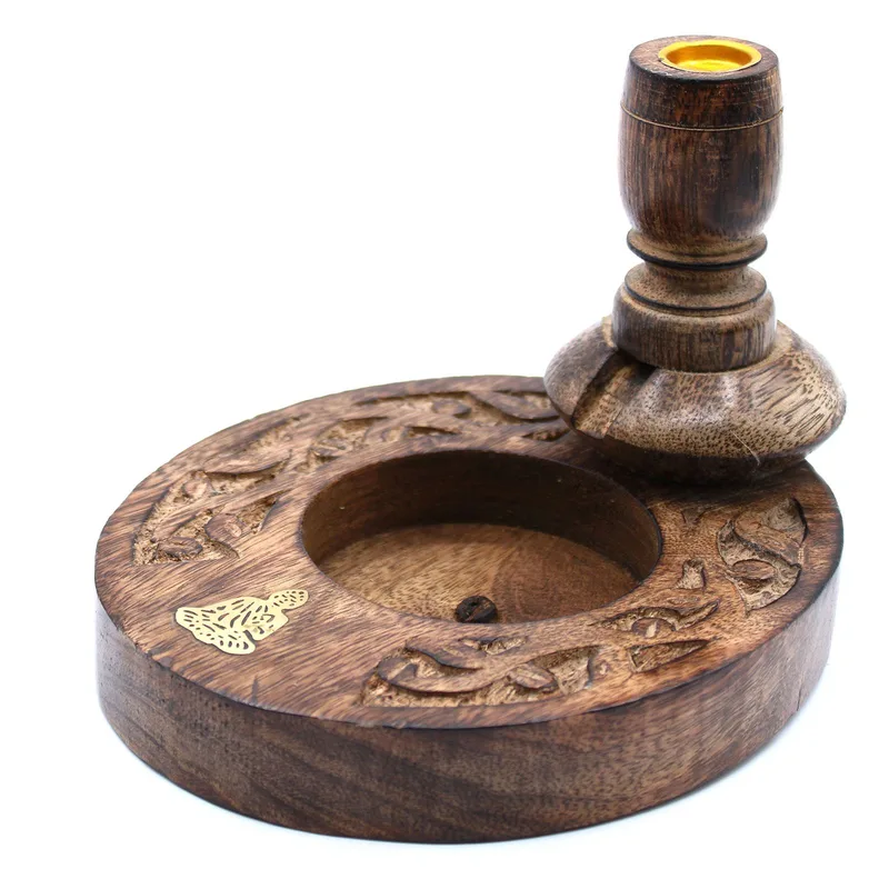 Sm Mango Legno Backflow Bruciatore Brass Buddha