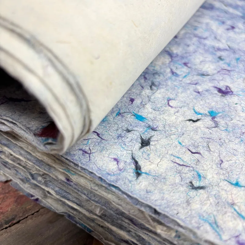 Lokta Craft / Wrapping Paper Blu Cotton — foto 3