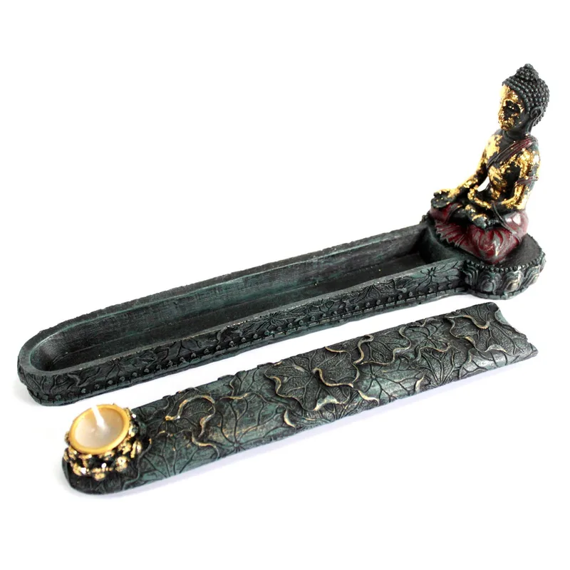 Antique Buddha Incenso Bruciatore & Scatola — foto 5