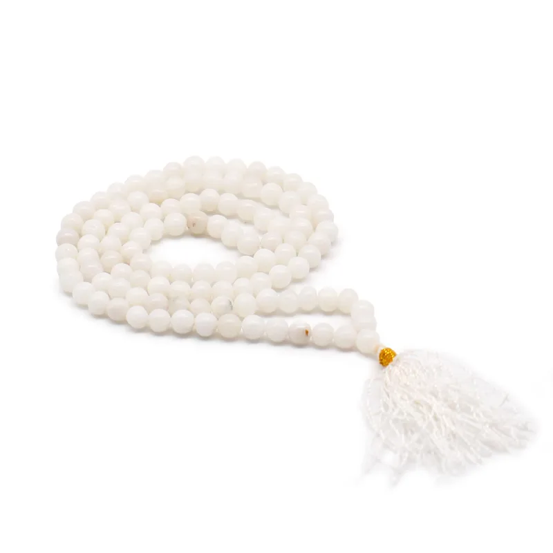 108 Bead Mala Bianco Quartz