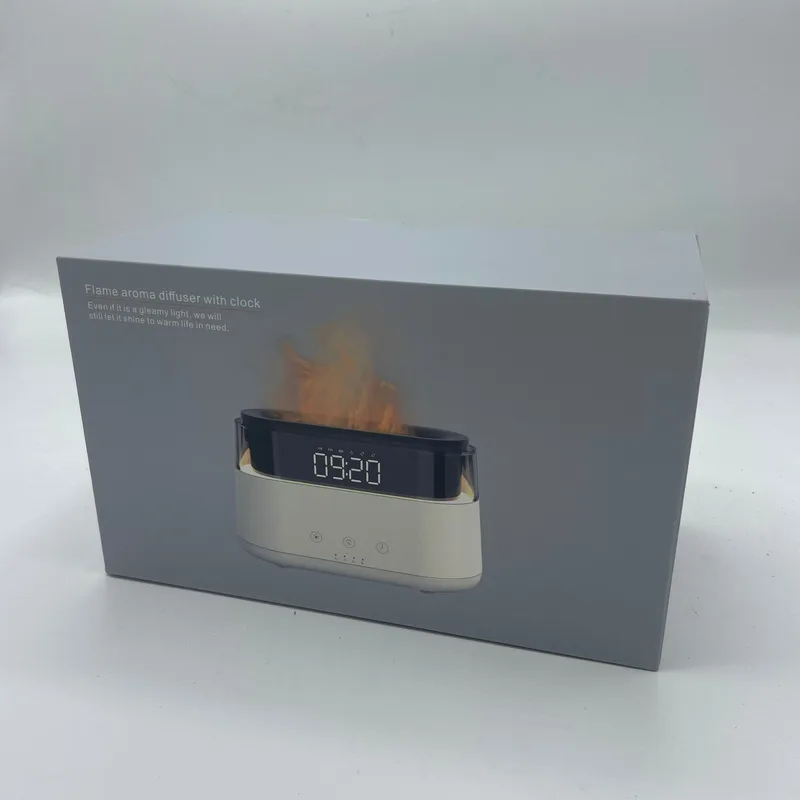 Modern Aroma Diffusore - Led Clock - USB-C - Flame Effect — foto 1