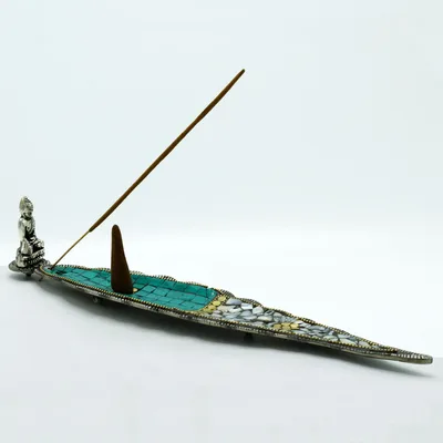 Buddha Long Leaf Tibetan Decor Incenso Porta — foto 4