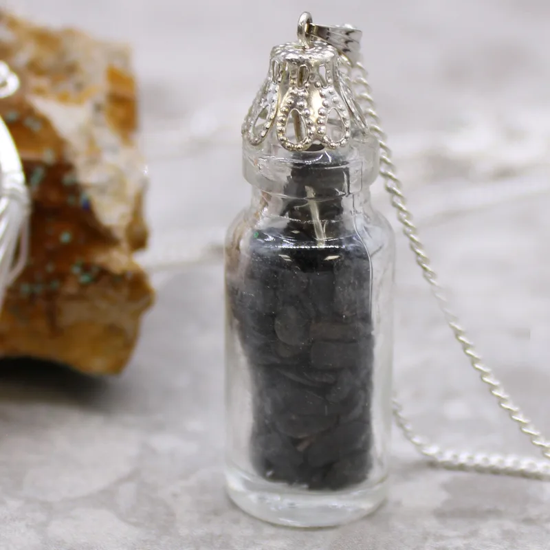 Bottled Gemstones Necklace Nero Onyx — foto 1